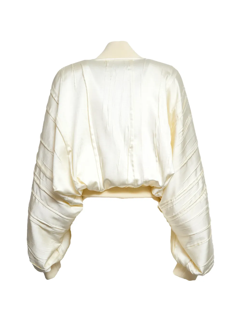  Sportmax Pleated Bomber Jacket - Neutrals 