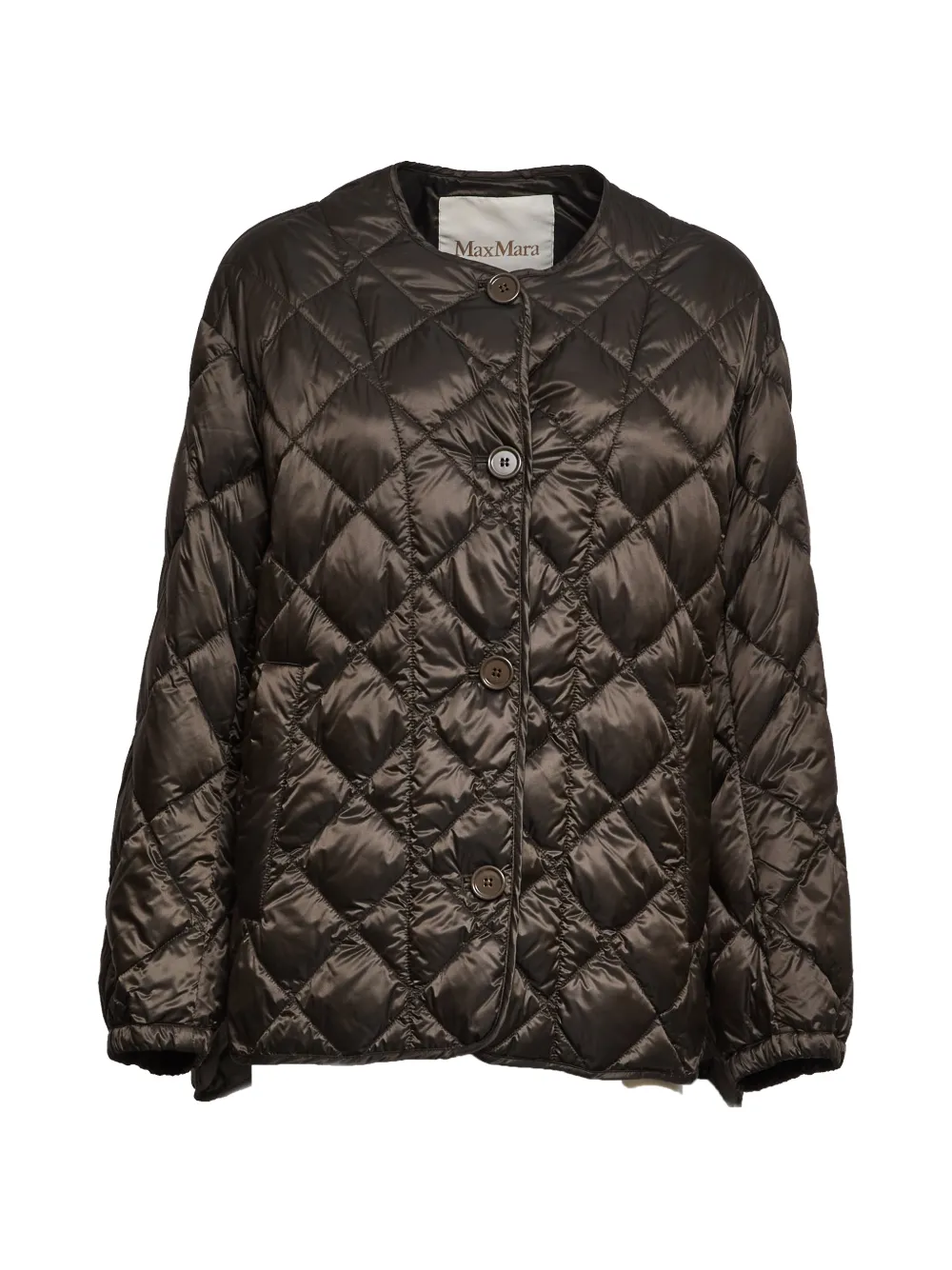 Max Mara quilted button jacket - Braun