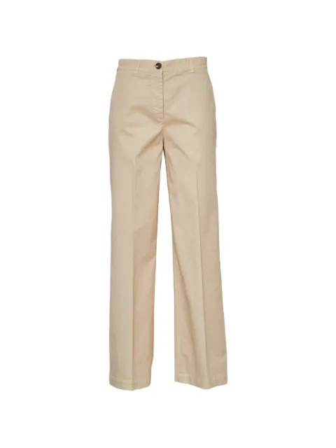 QL2 creased high-waisted trousers