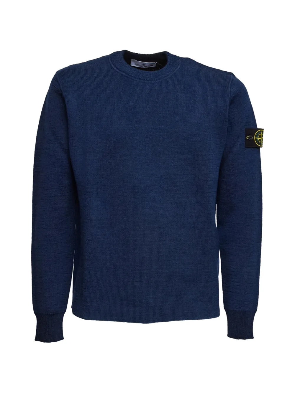 Stone Island ribbed badge sweater - Blau