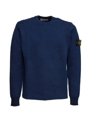 Stone Island Compass-logo crew-neck Sweatshirt | Blue | FARFETCH