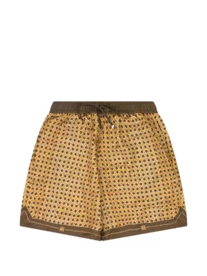 AMIRI floral-pattern Drawstring Shorts | Red | FARFETCH