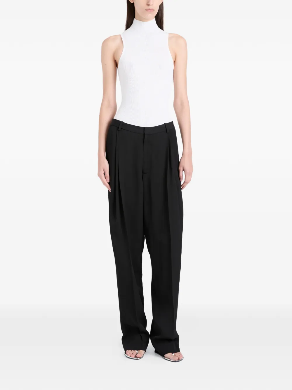 Proenza Schouler Clementina geplooide broek Zwart