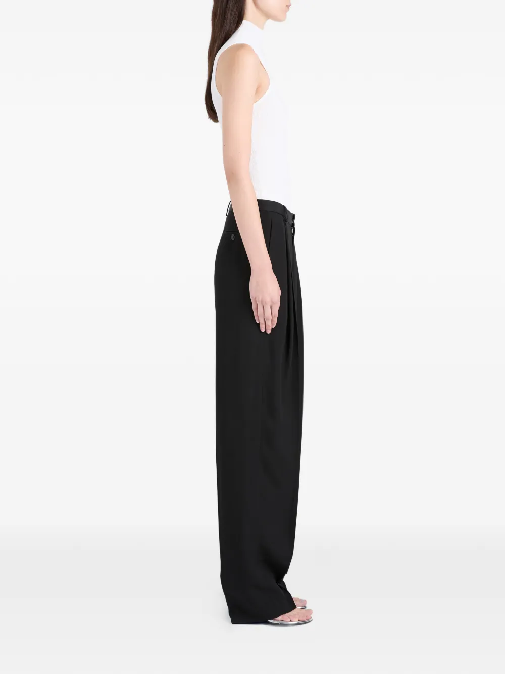 Proenza Schouler Clementina geplooide broek Zwart