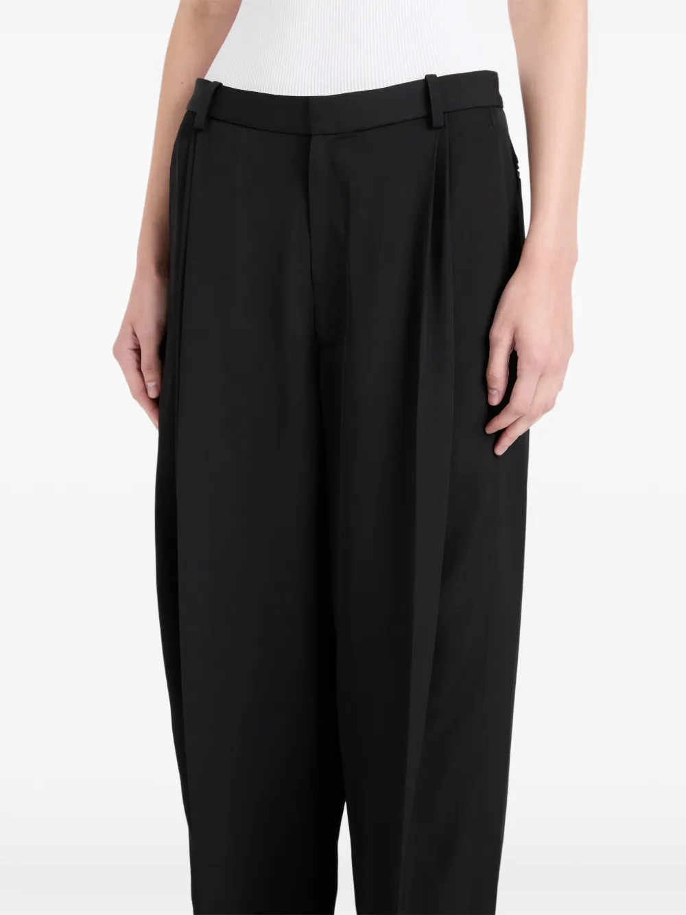 Proenza Schouler Clementina geplooide broek Zwart