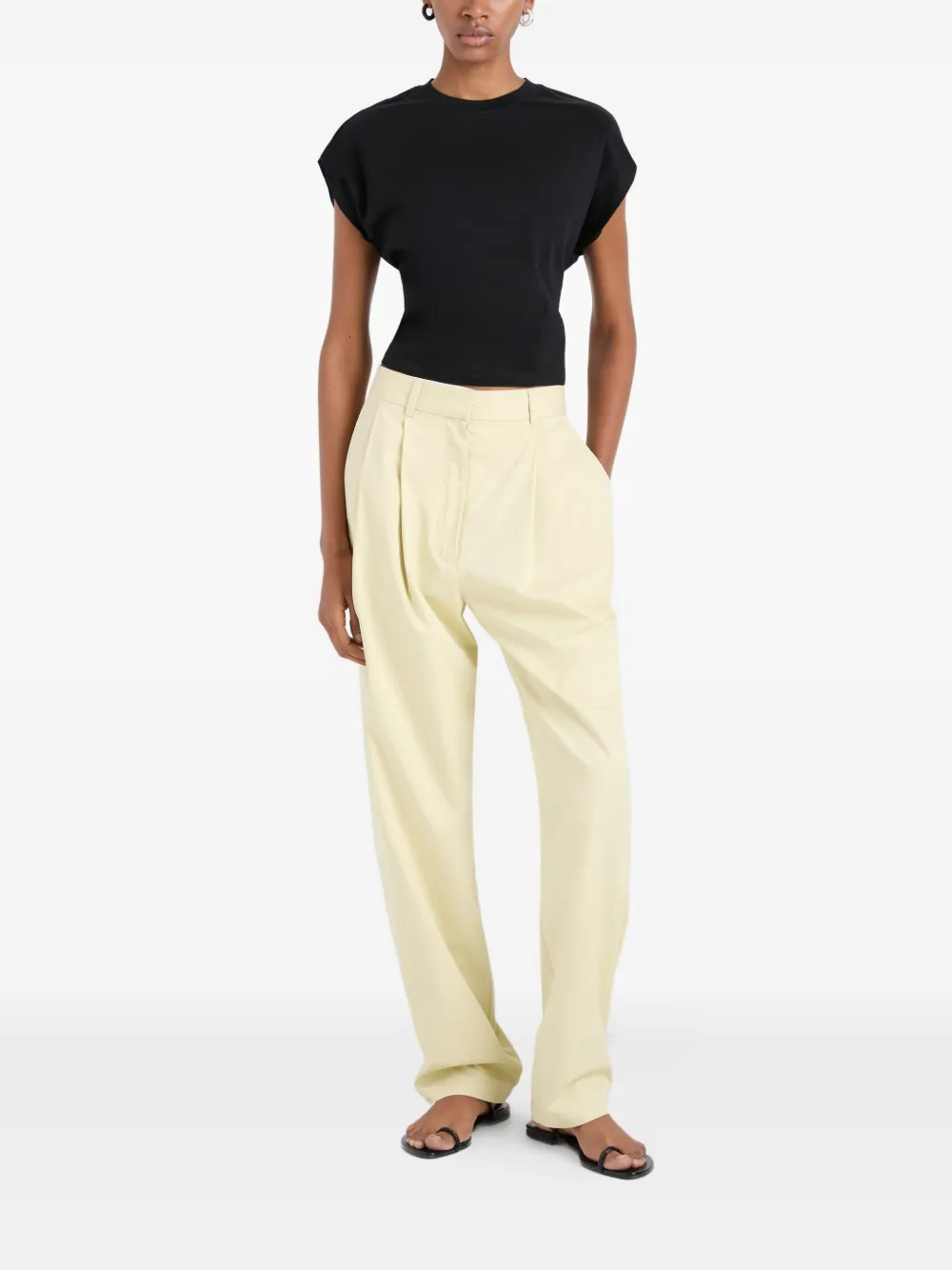 Proenza Schouler White Label Reeva T-shirt Zwart