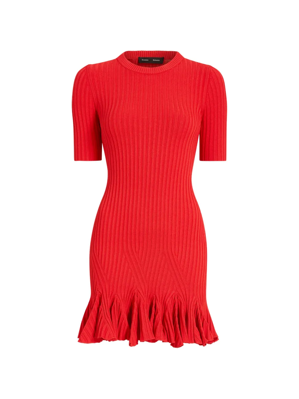 Proenza Schouler robe courte Leandra à design côtelé - Rouge Proenza Schouler robe courte Leandra à design côtelé - Rouge