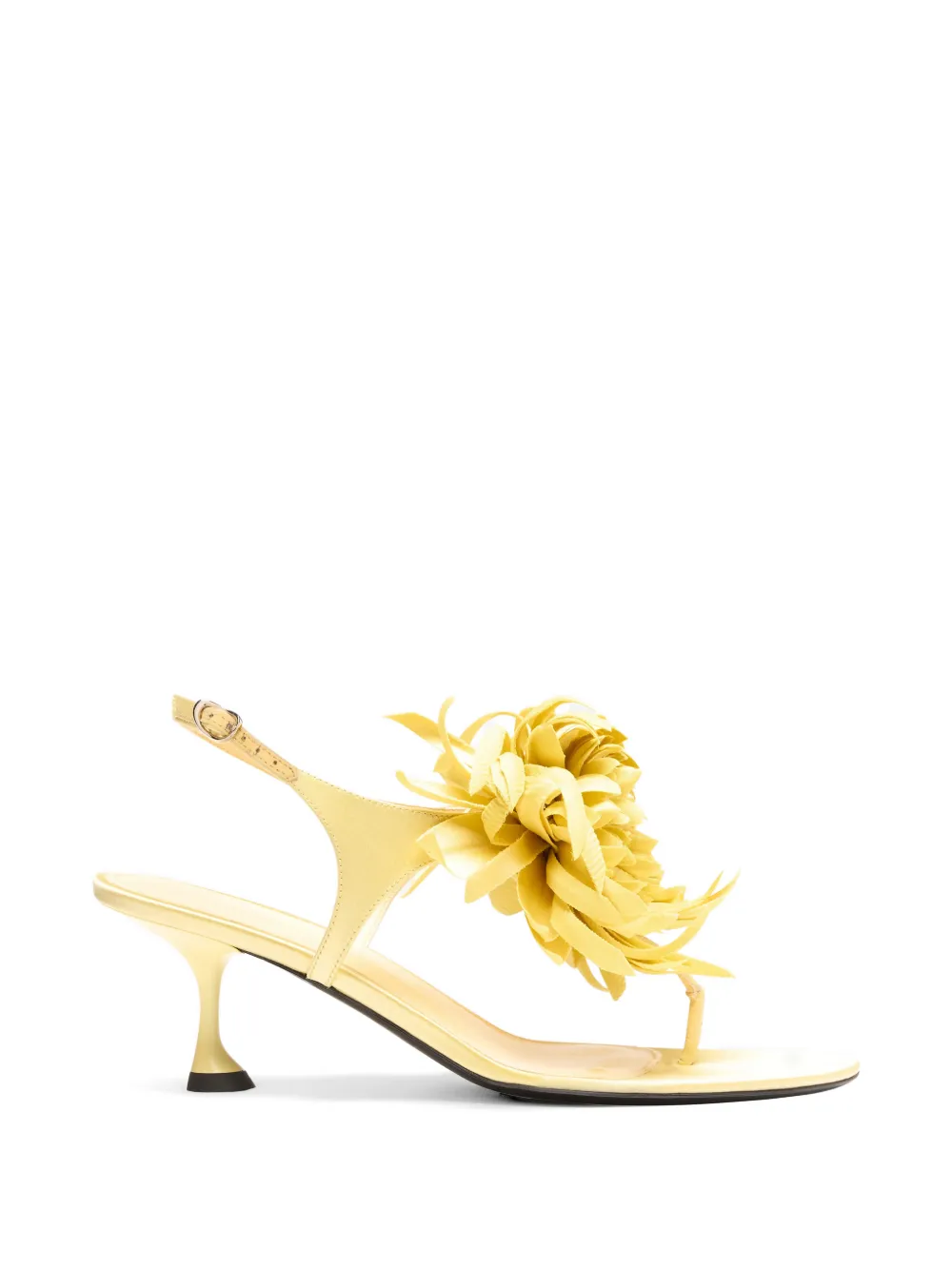 Proenza Schouler Tee sandalen met bloemenapplicatie Geel