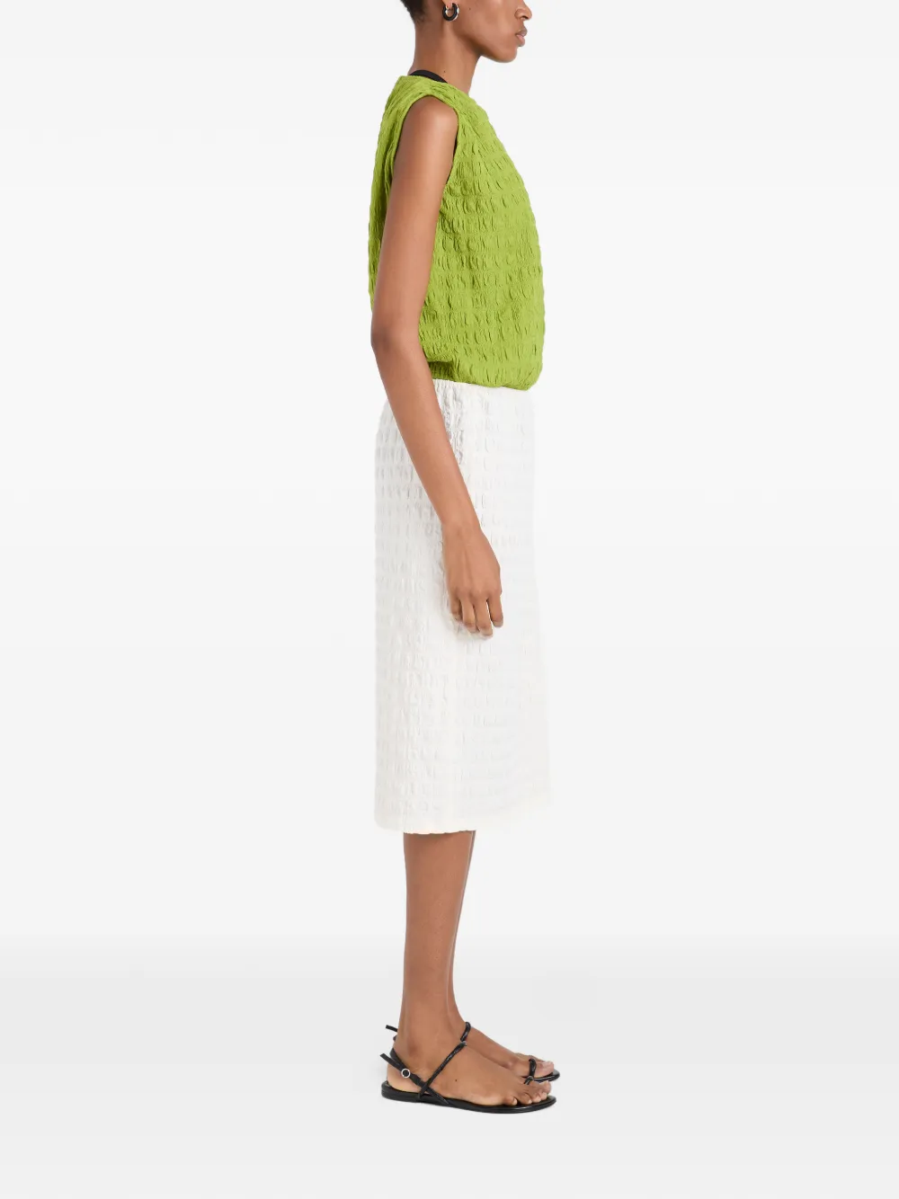 Bradley Textured Crew-Neck Blouse