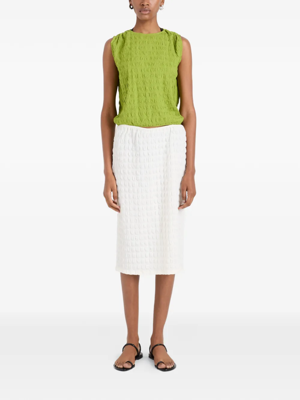 Bradley Textured Crew-Neck Blouse
