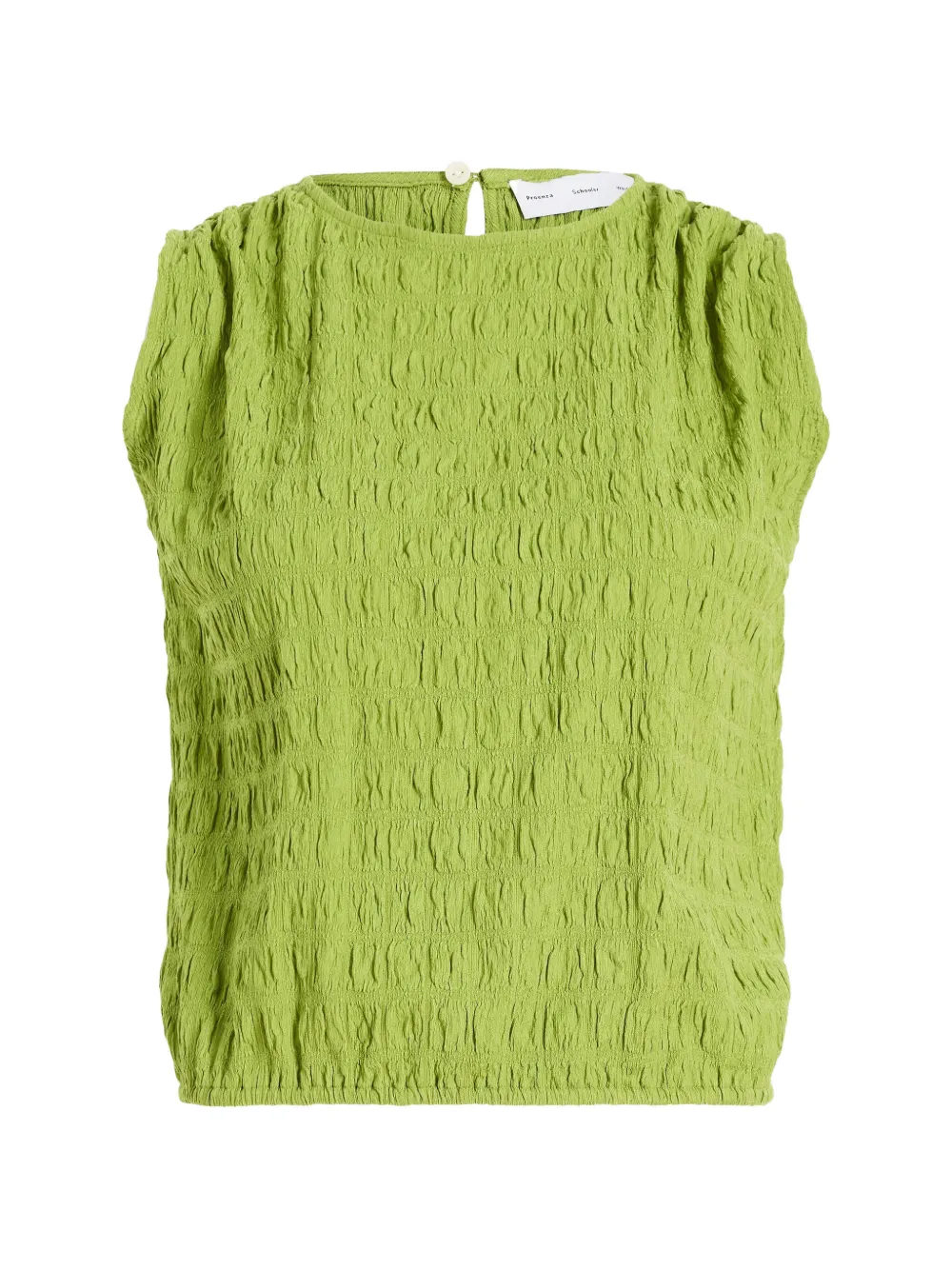 Proenza Schouler White Label Bradley blouse met ronde hals en textuur Groen
