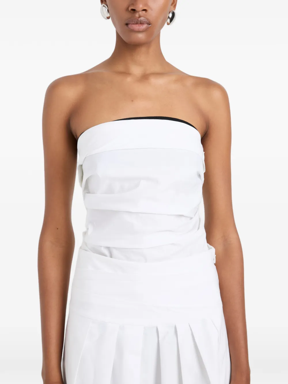 Proenza Schouler White Label Maisy strapless top Wit