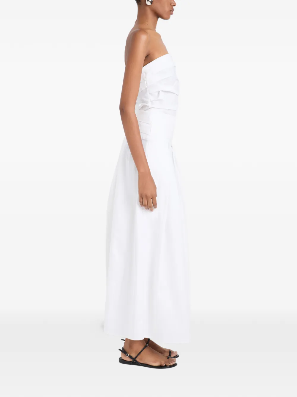 Proenza Schouler White Label Nessa popeline geplooide maxi-rok Wit