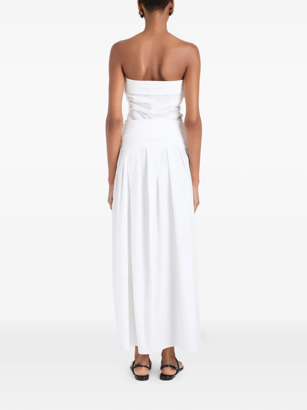 Proenza Schouler White Label Nessa popeline geplooide maxi-rok Wit