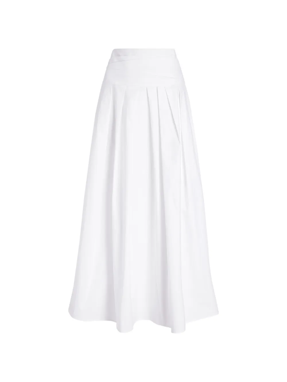 Proenza Schouler White Label Nessa pleated poplin maxi skirt - Bianco