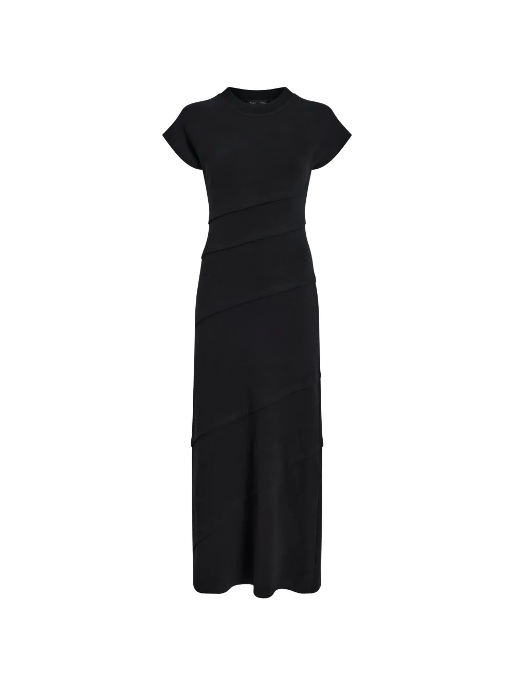 Proenza Schouler Hilma tiered jersey midi dress - Schwarz