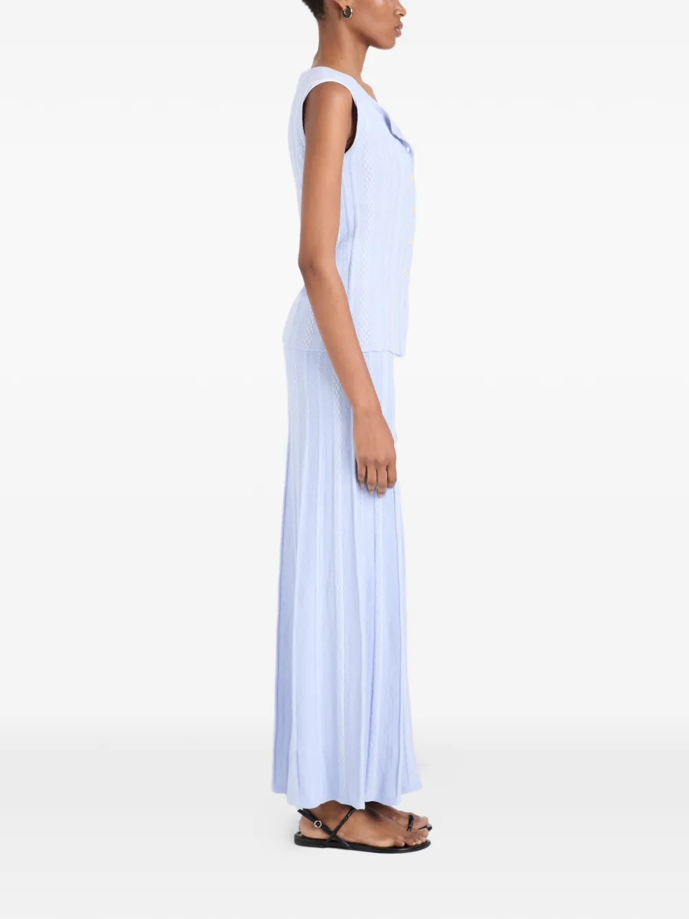 Proenza Schouler White Label Alyna gilet met textuur Blauw