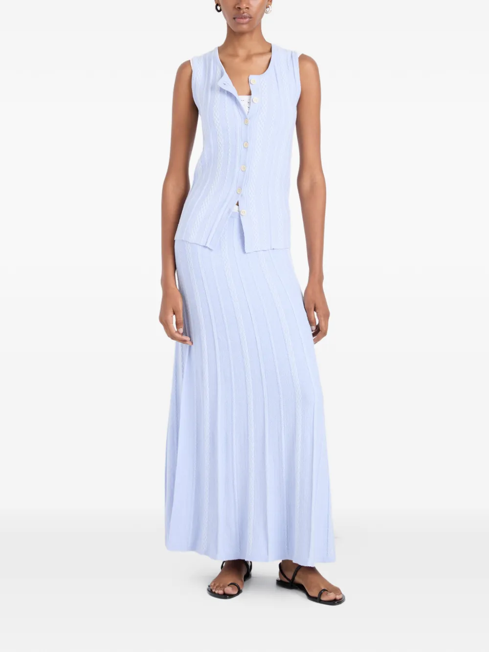 Proenza Schouler White Label Alyna gilet met textuur Blauw