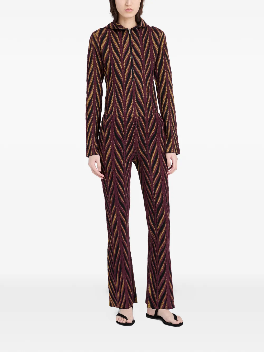 Proenza Schouler Amelia broek met jacquard Rood