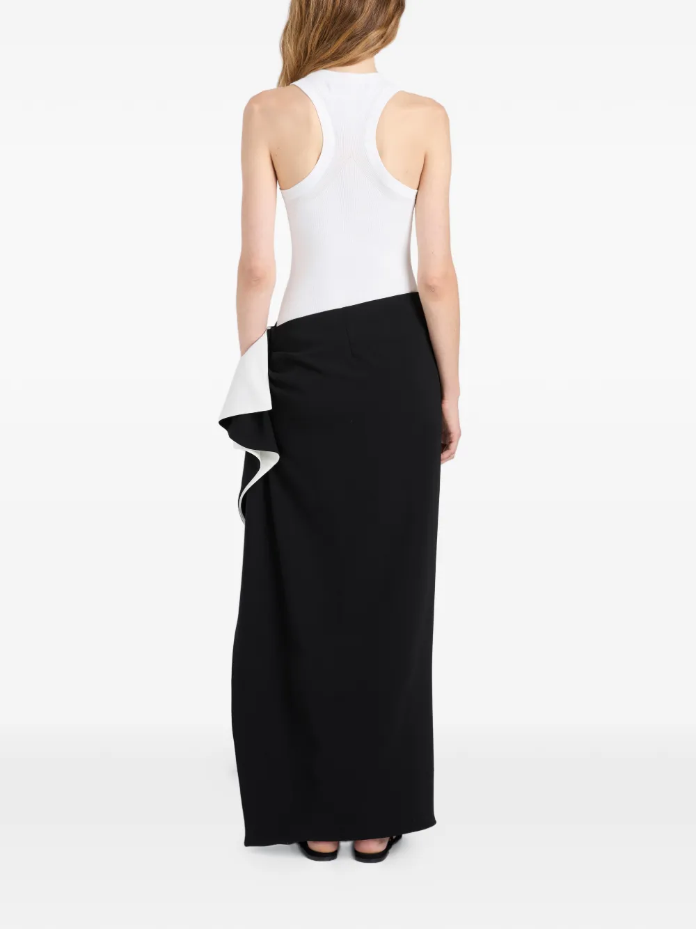 Proenza Schouler Cella maxi-rok met ruches Zwart