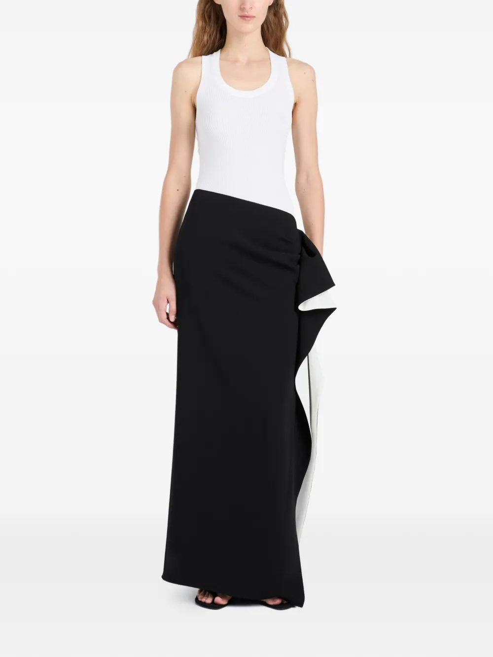 Proenza Schouler Cella Ruffled Maxi Skirt - Black 