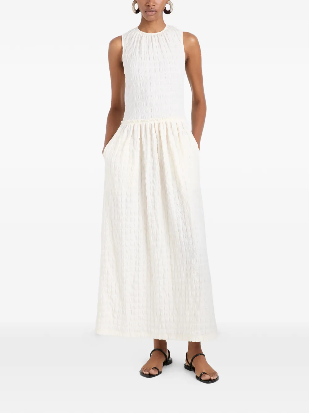 Proenza Schouler White Label Zoira jurk met textuur Beige
