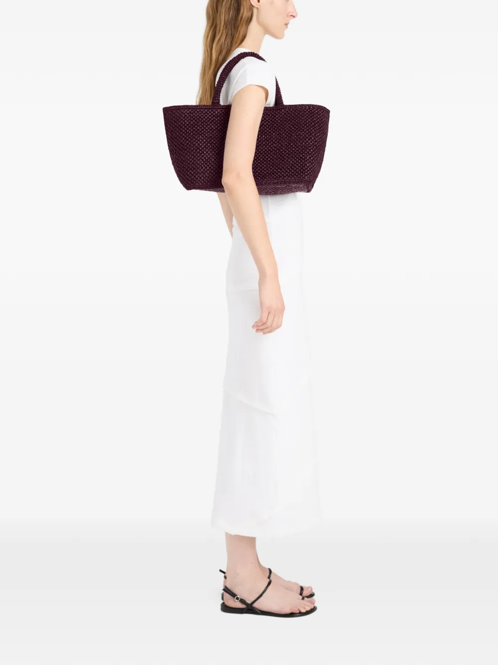 Proenza Schouler Chelsea raffia shopper Paars