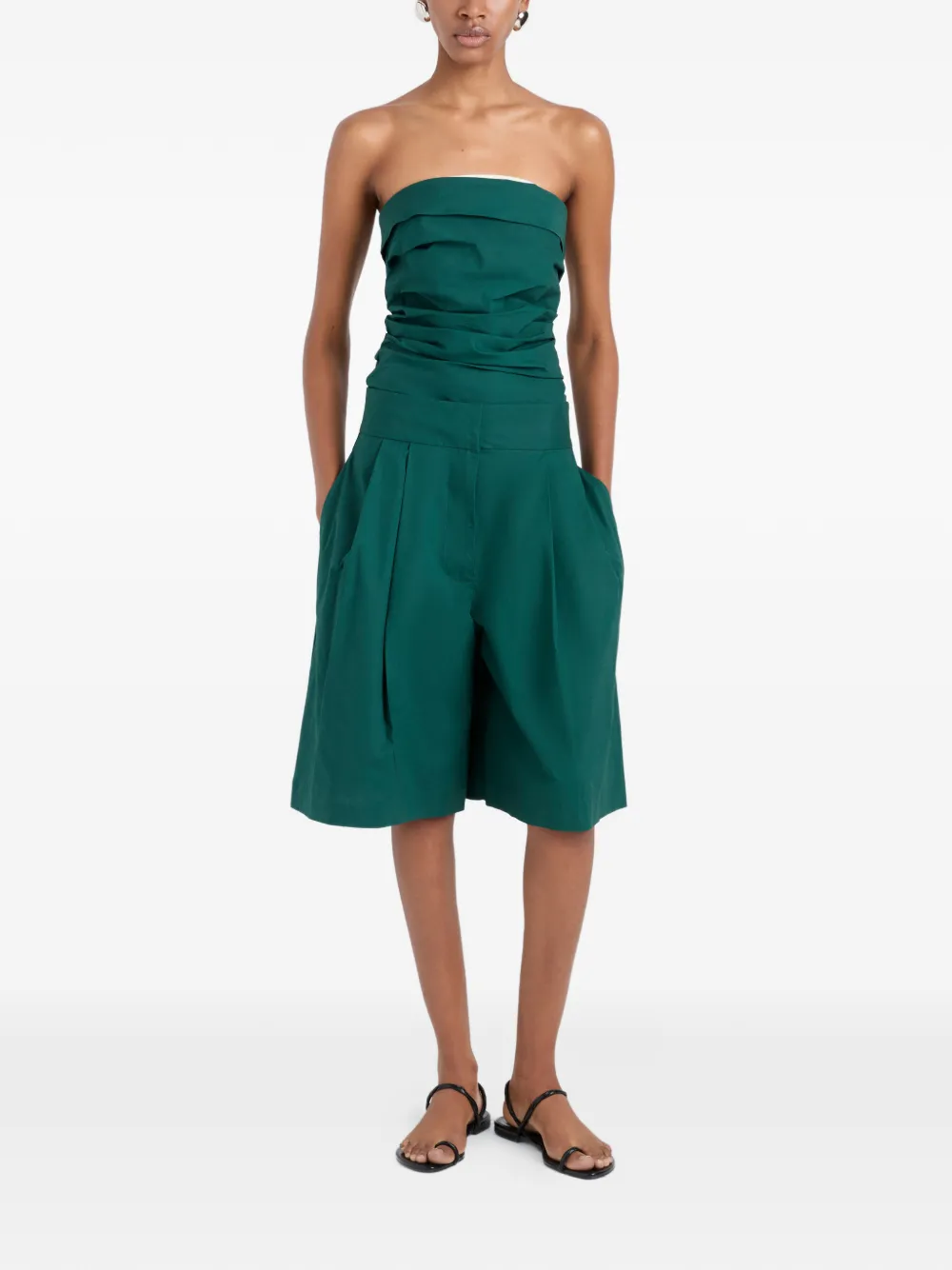Proenza Schouler White Label Maisy strapless top Groen