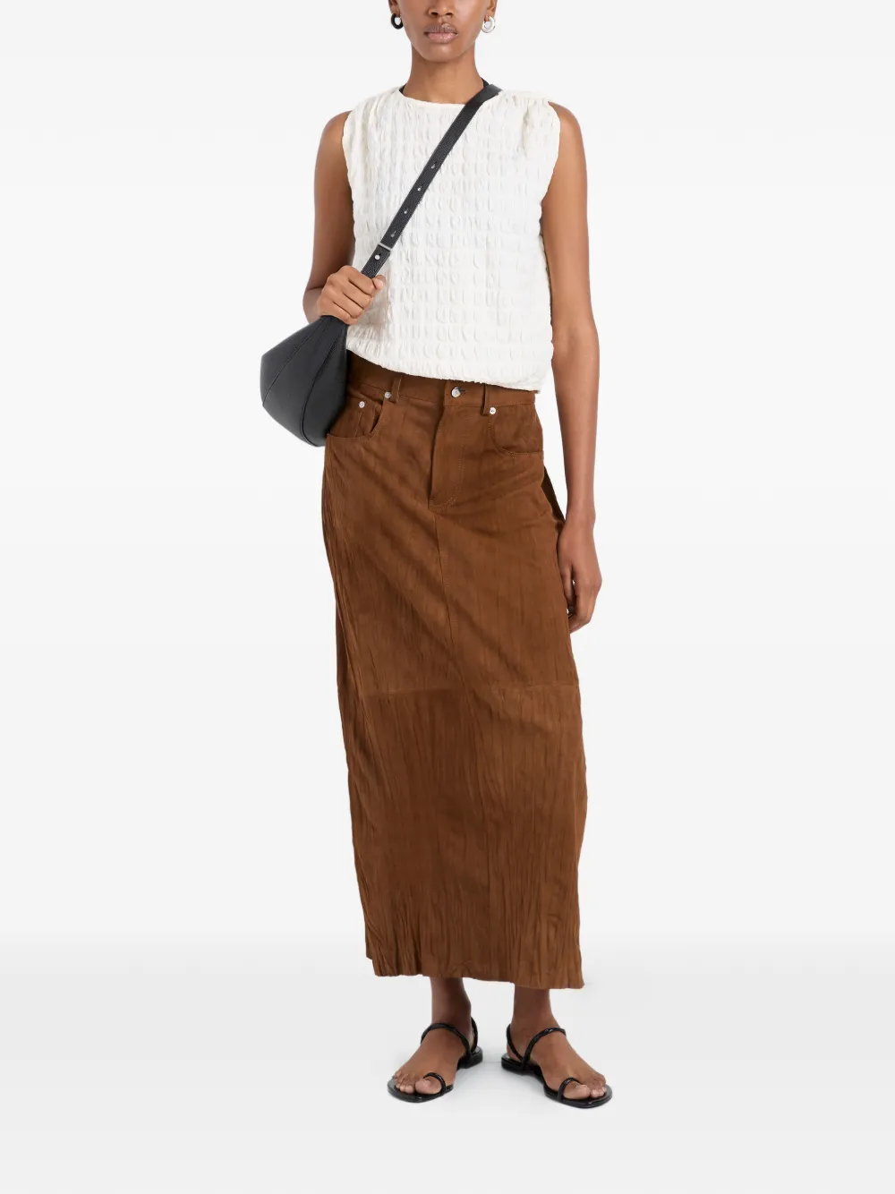 Proenza Schouler White Label Nayah rok met textuur Bruin