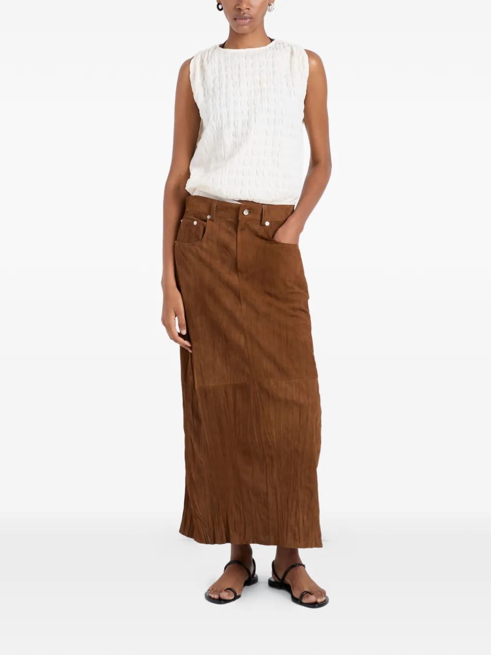 Proenza Schouler White Label Nayah rok met textuur Bruin