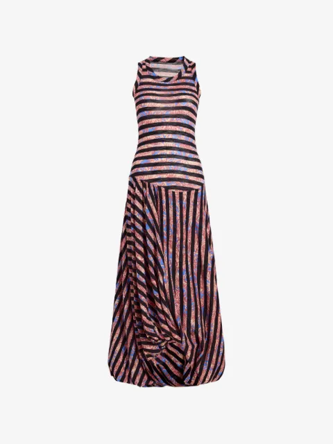 Proenza Schouler Nour printed striped midi dress