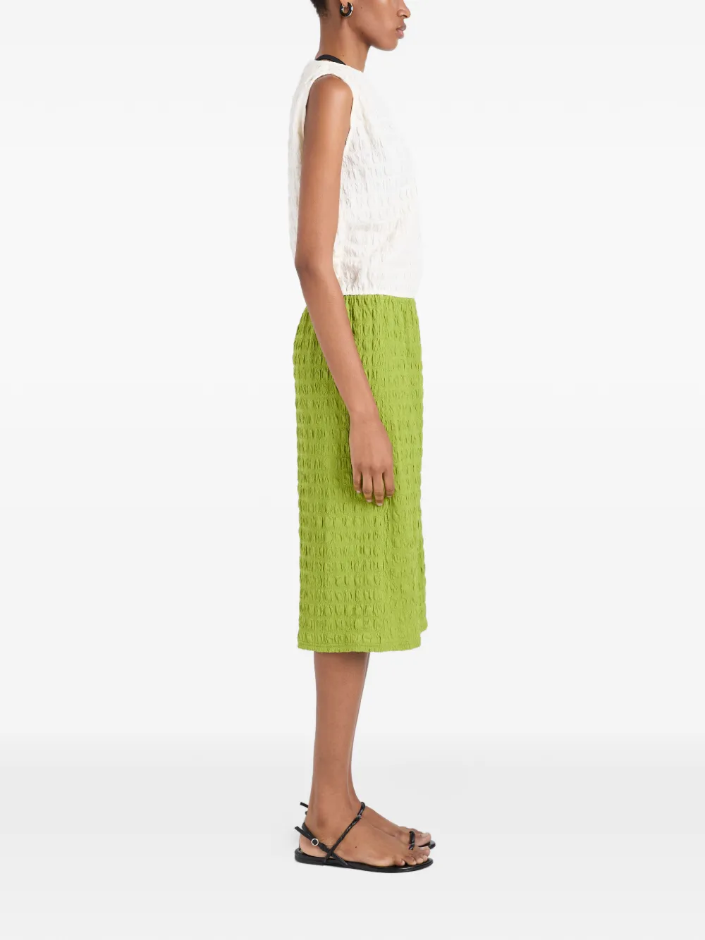 Proenza Schouler White Label Bradley top met ronde hals en textuur Beige