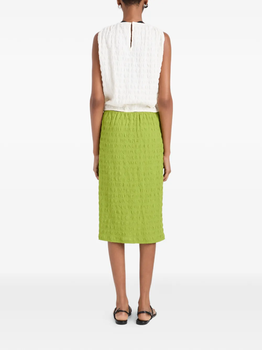 Proenza Schouler White Label Bradley top met ronde hals en textuur Beige