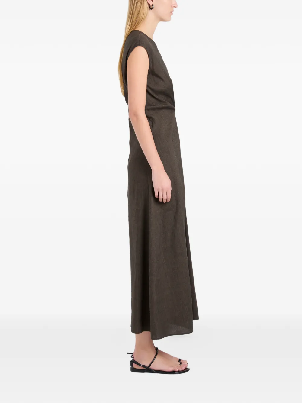Proenza Schouler White Label Miranda gedraaide maxi-jurk Bruin