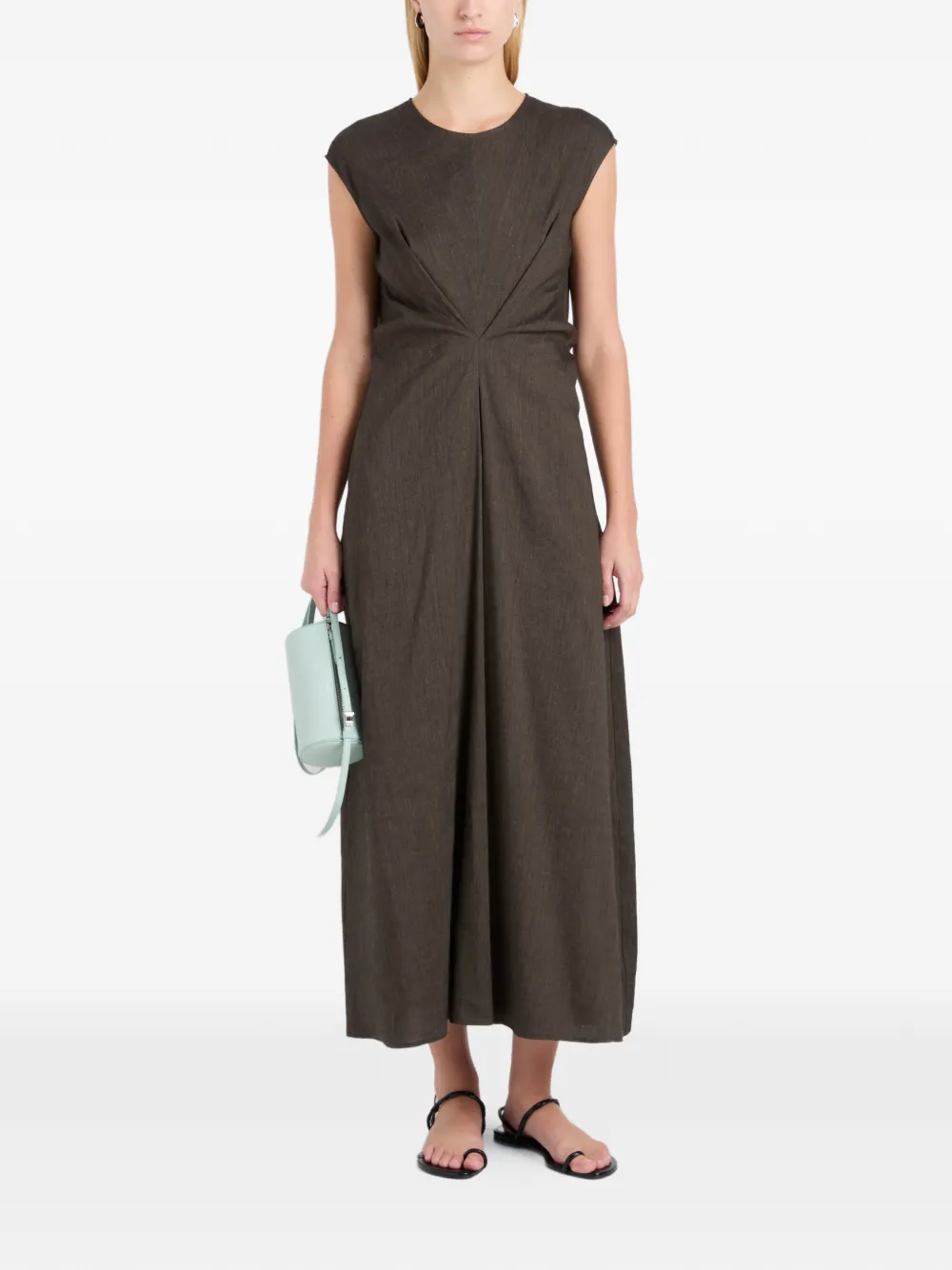Proenza Schouler White Label Miranda gedraaide maxi-jurk Bruin