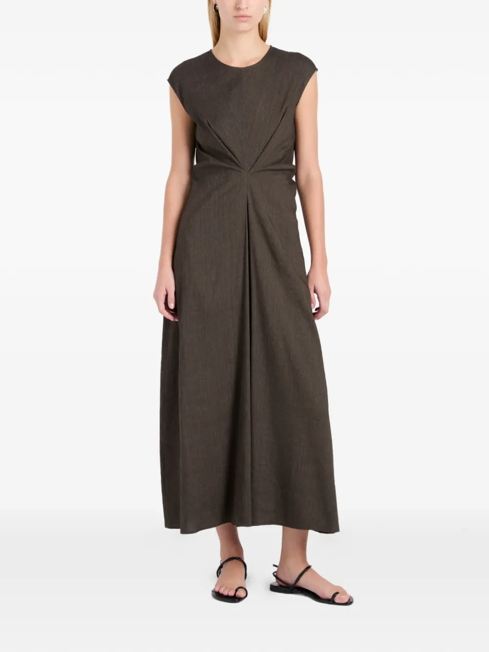 Proenza Schouler White Label Miranda gedraaide maxi-jurk Bruin