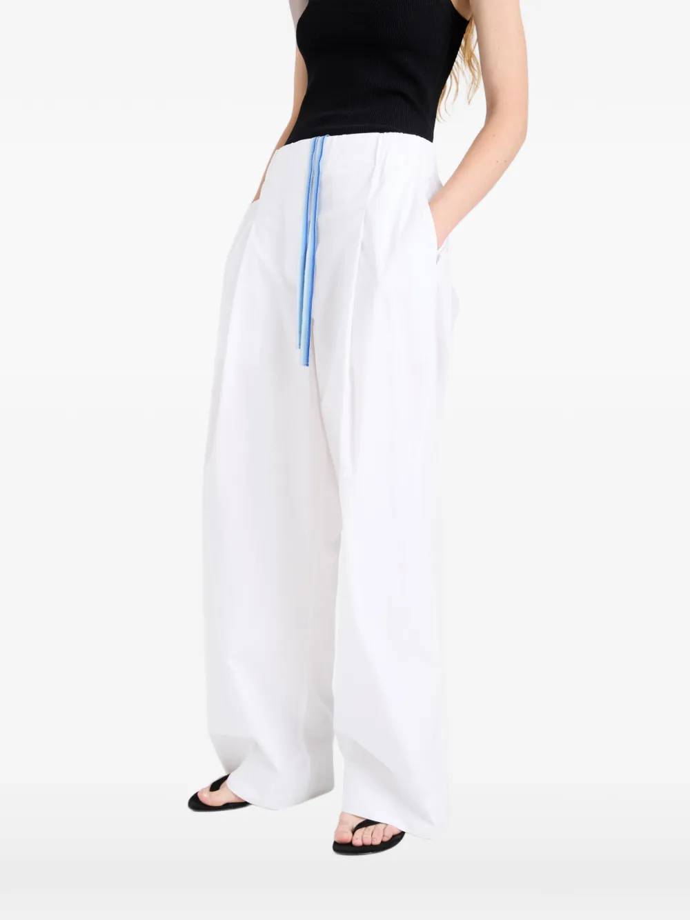 Proenza Schouler Lissia geplooide broek Wit