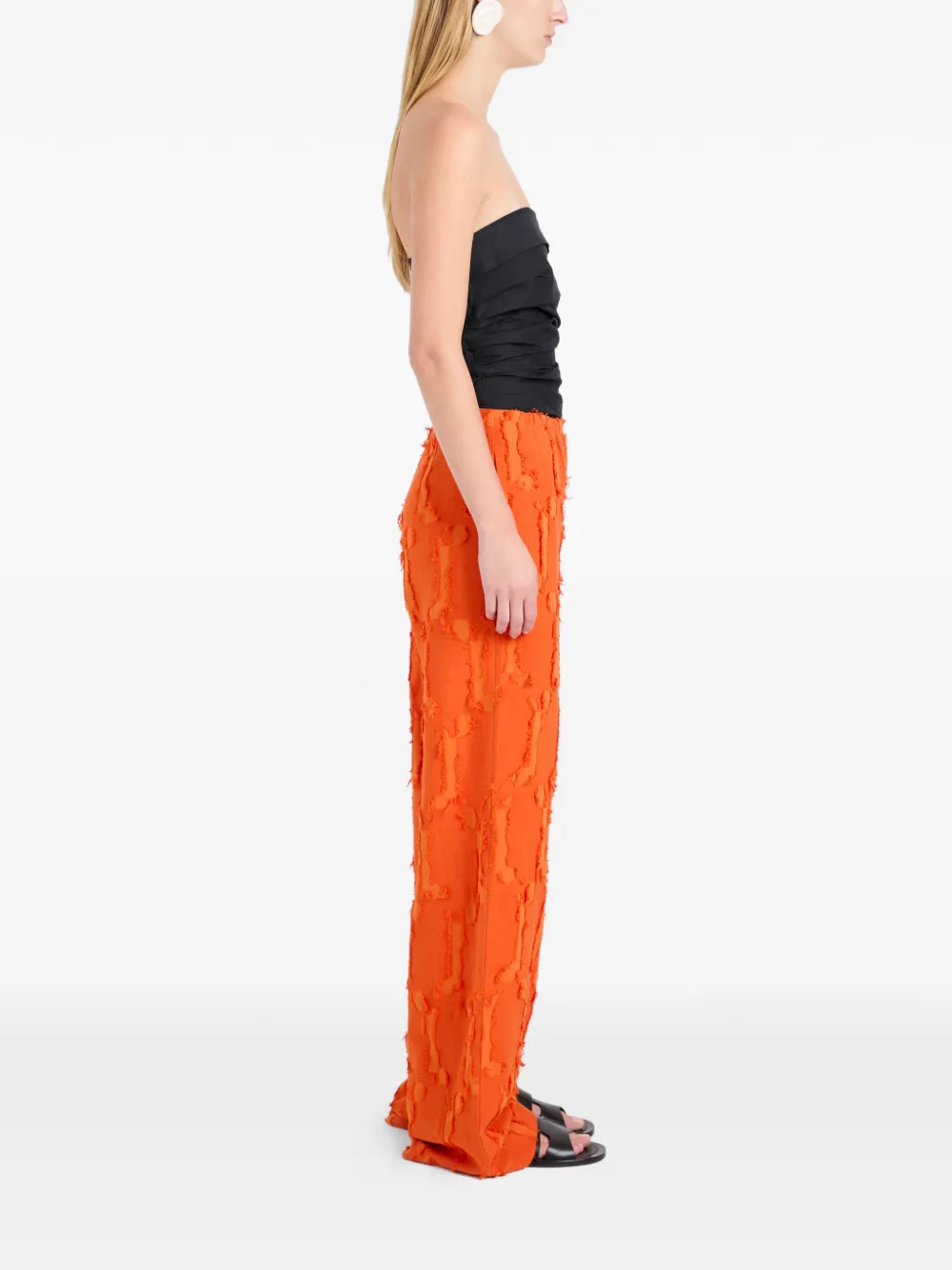 Proenza Schouler White Label Shilo broek met jacquard Oranje