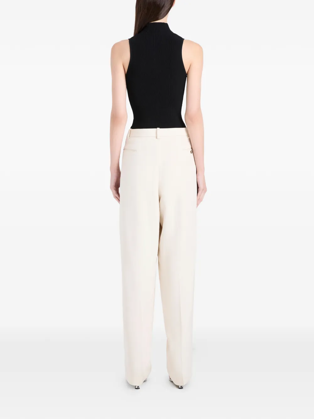 Proenza Schouler Clementina twill plooibroek Beige