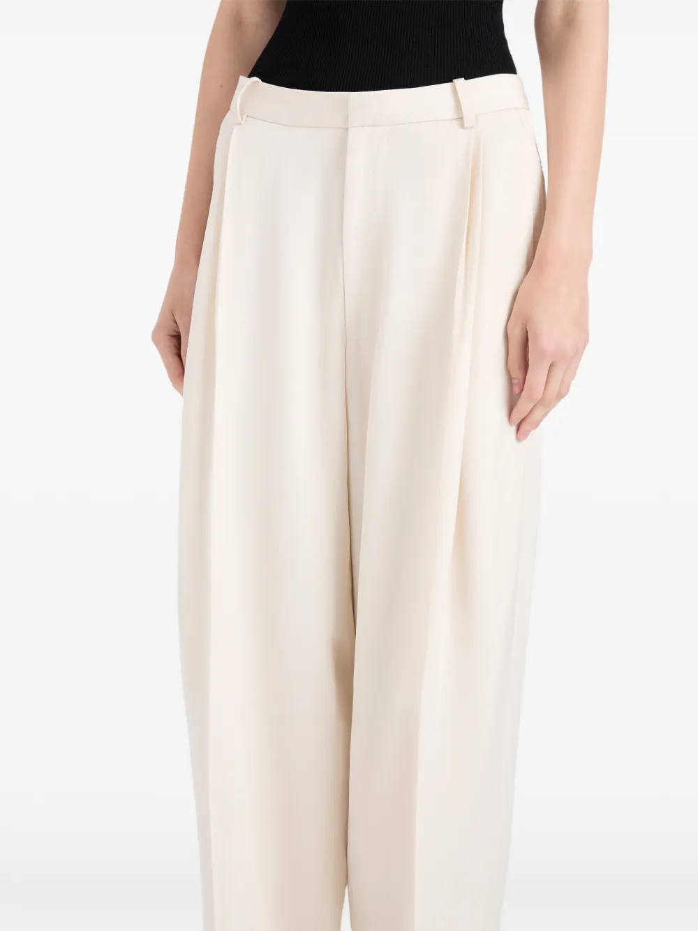 Proenza Schouler Clementina twill plooibroek Beige