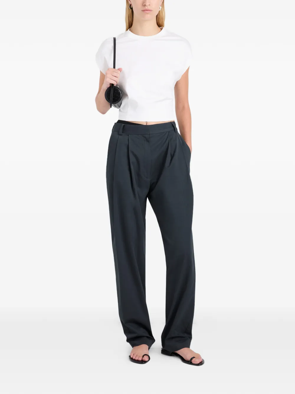 Proenza Schouler White Label Reeva T-shirt met gestrikte rug Wit