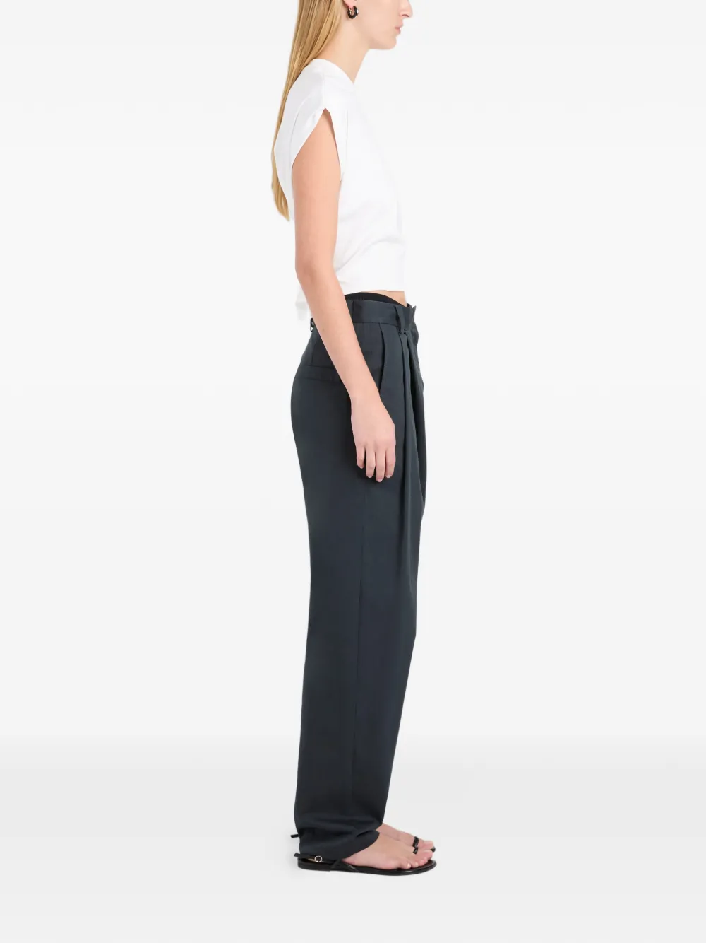 Proenza Schouler White Label Reeva T-shirt met gestrikte rug Wit