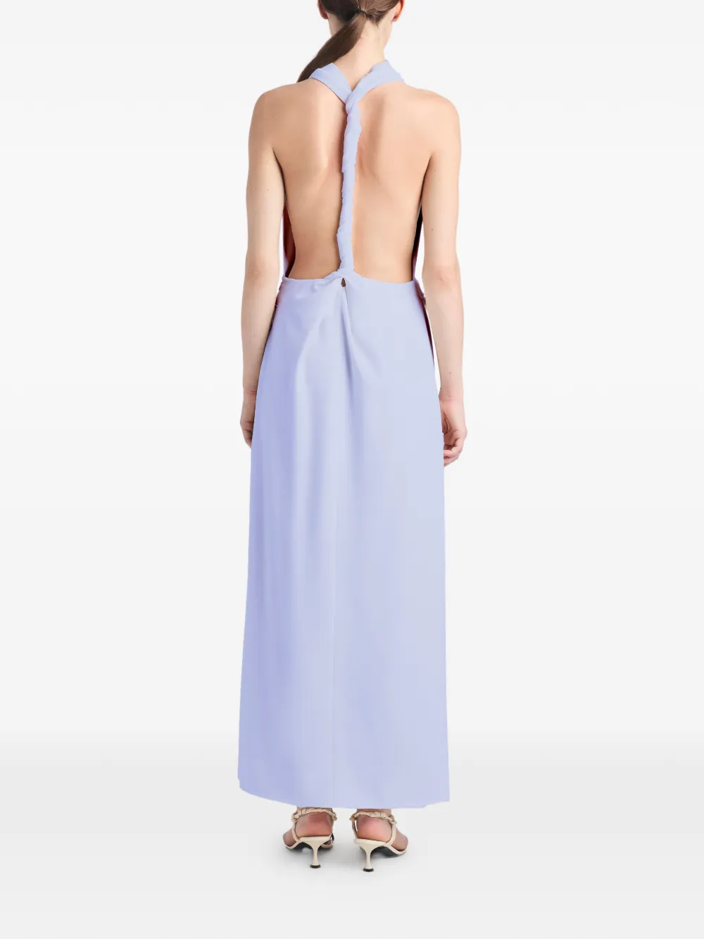 Proenza Schouler Selena maxi-jurk met gedraaide rug Paars