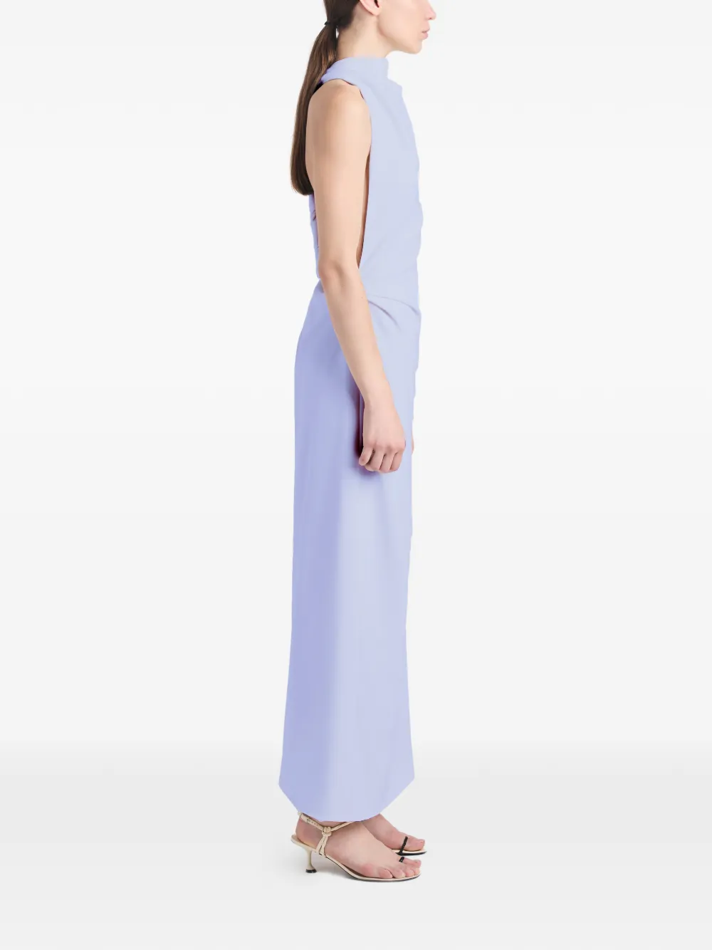 Proenza Schouler Selena maxi-jurk met gedraaide rug Paars