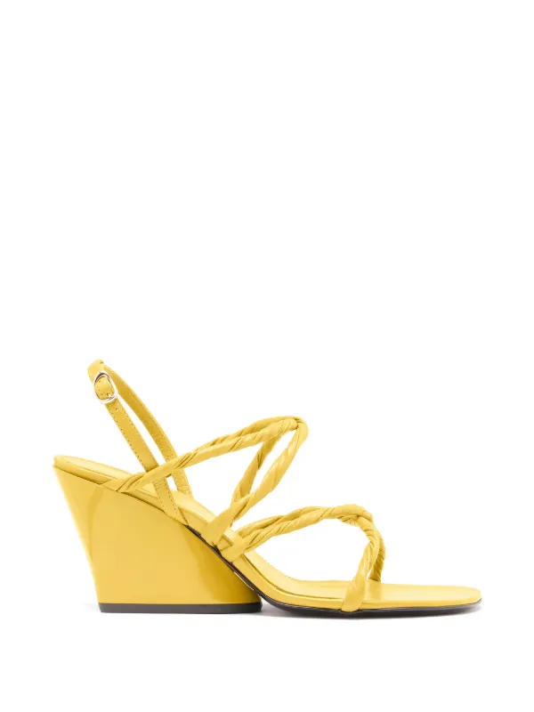 Proenza Schouler Twist Slant Sandals in Yellow