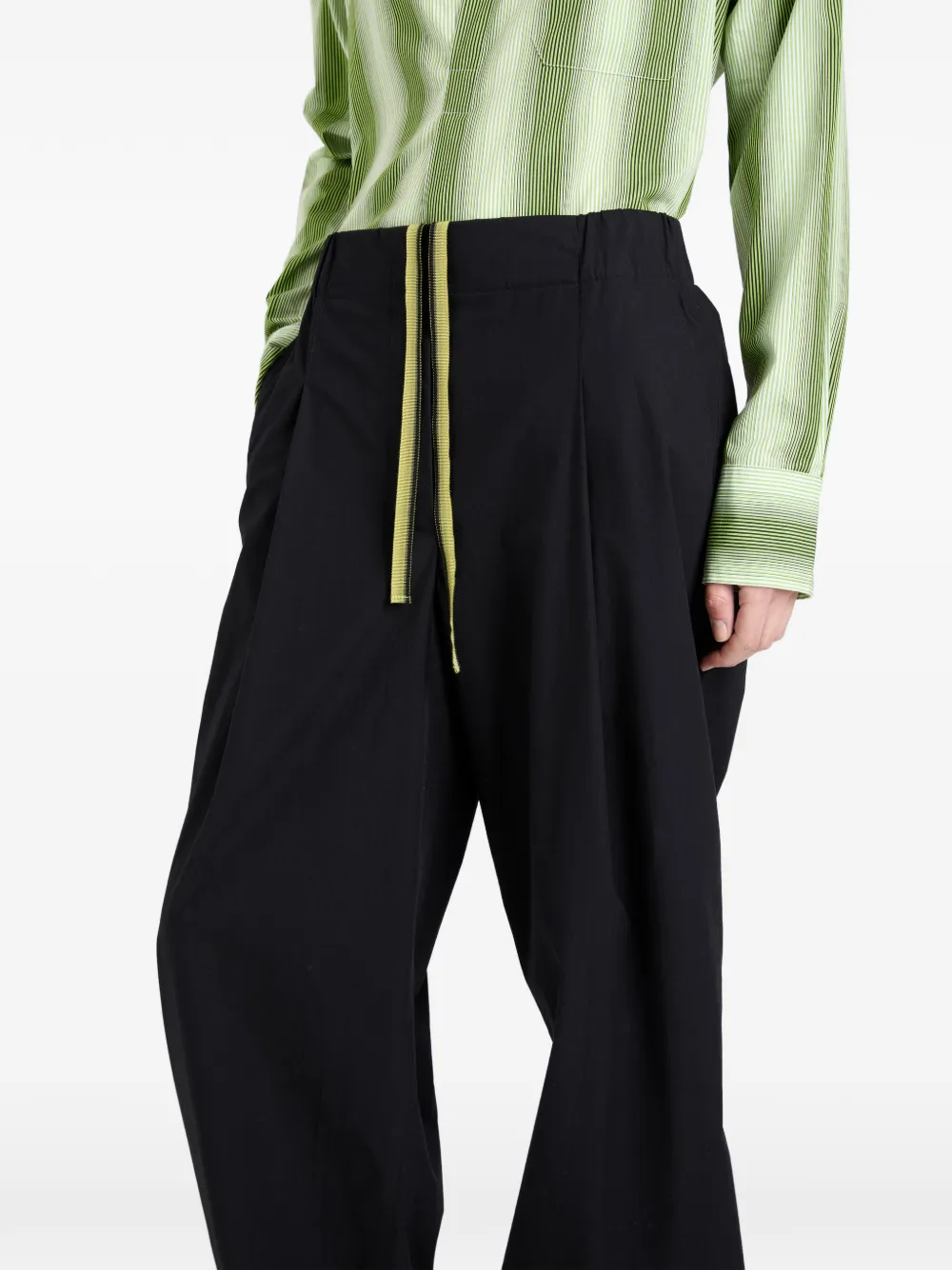 Proenza Schouler Lissia geplooide broek Zwart