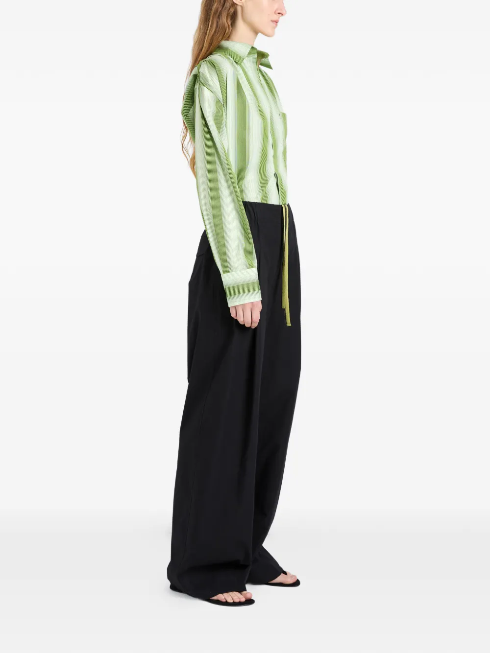 Proenza Schouler Lissia geplooide broek Zwart