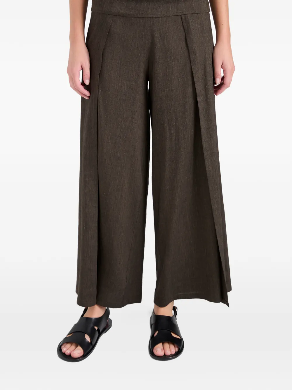 Proenza Schouler White Label Calla geplooide palazzo broek Bruin