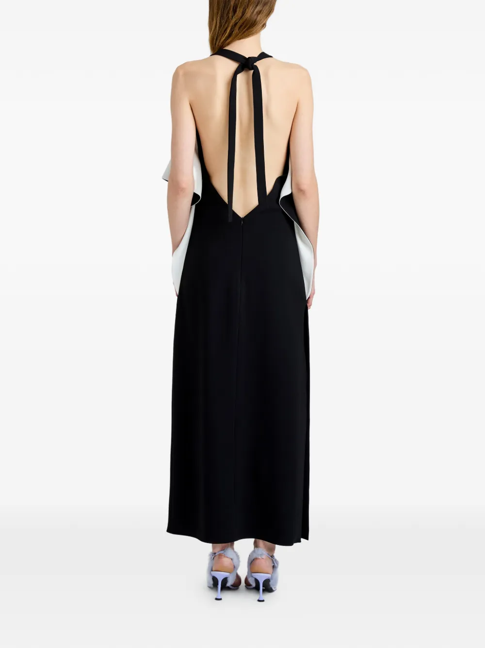 Proenza Schouler Sanna midi-jurk met ruches Zwart