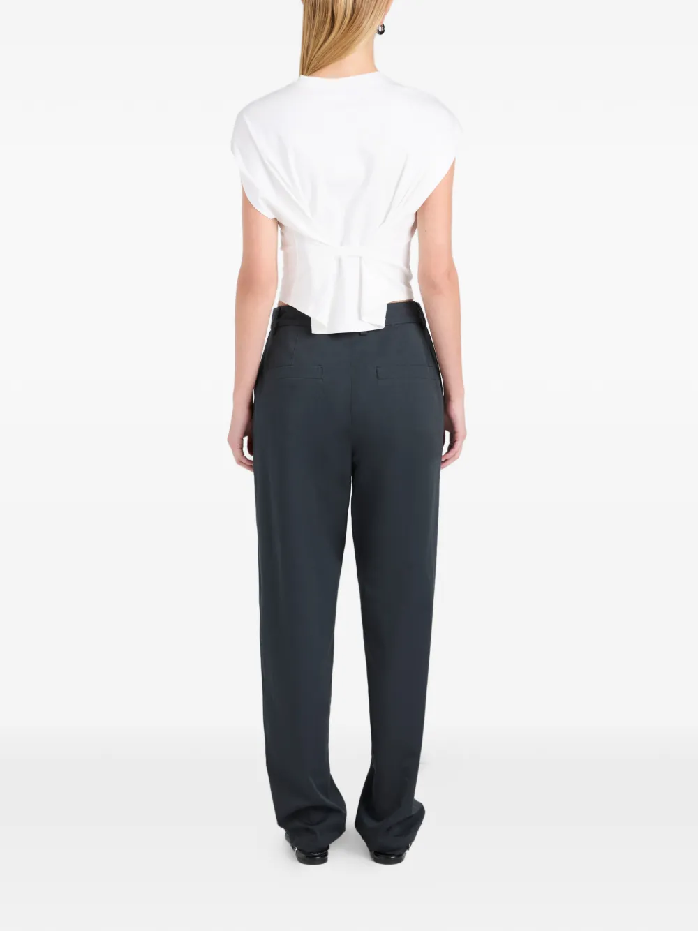 Proenza Schouler White Label Taya geplooide broek Zwart
